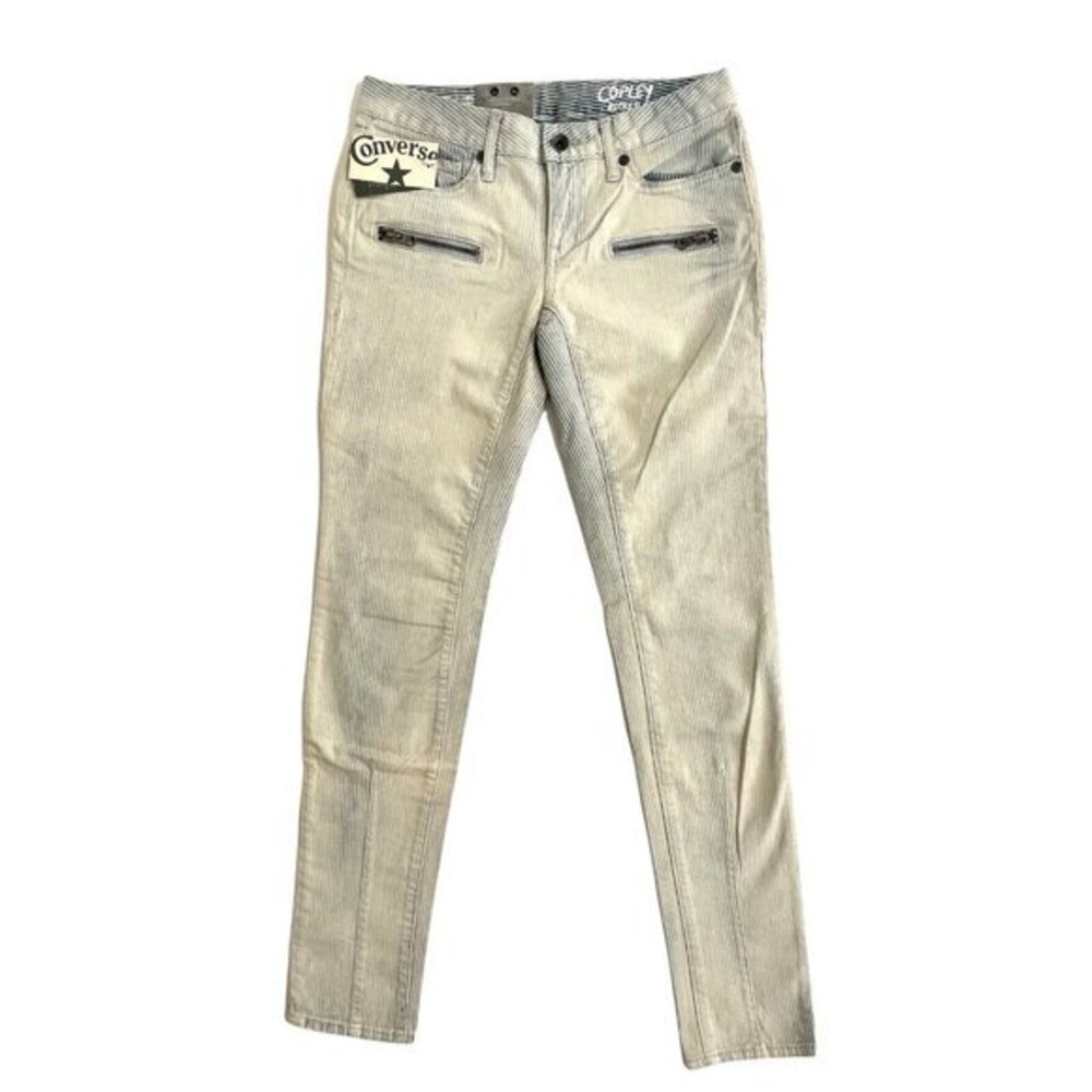 Converse Copley Rocker Skinny Stretch Jeans Striped Washout Denim SZ 24 NWT